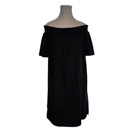 J.Crew Dresses & Skirts - J.Crew Women's Size 4 Black Cotton Poplin Off-Shoulder F2302 Resort Beach Party